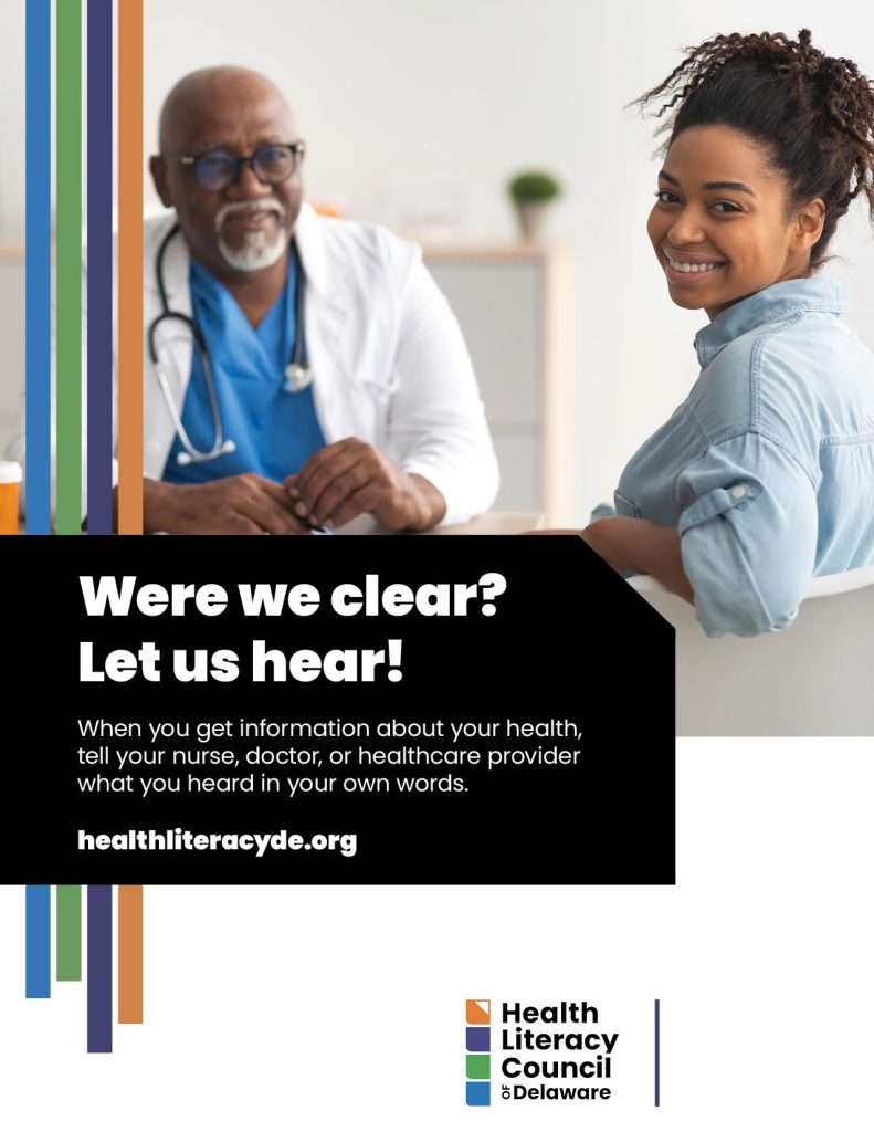 A woman and a man smiling.